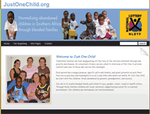 Tablet Screenshot of justonechild.co.za